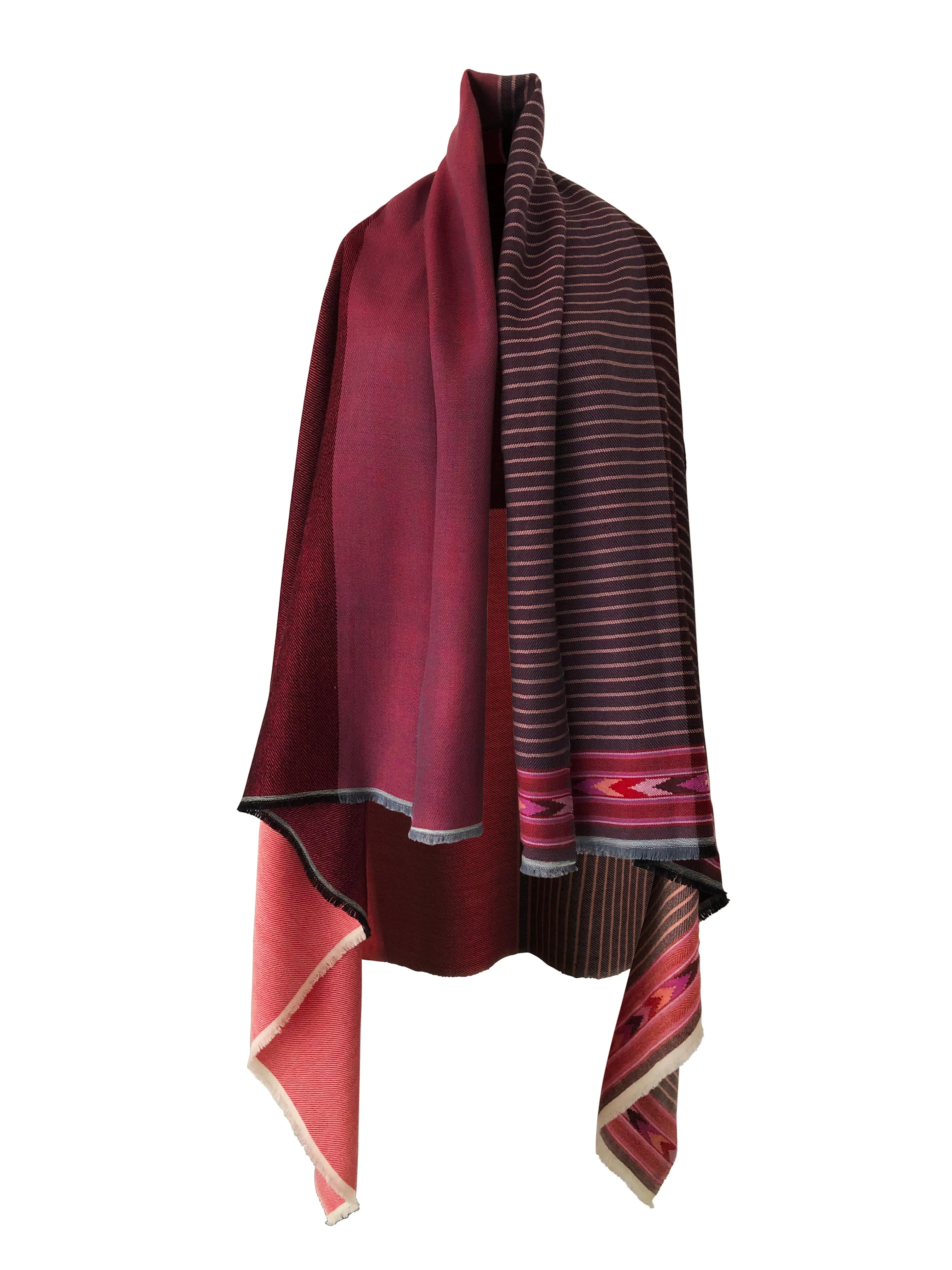 PETITE Light Wool Cape Fusion Red