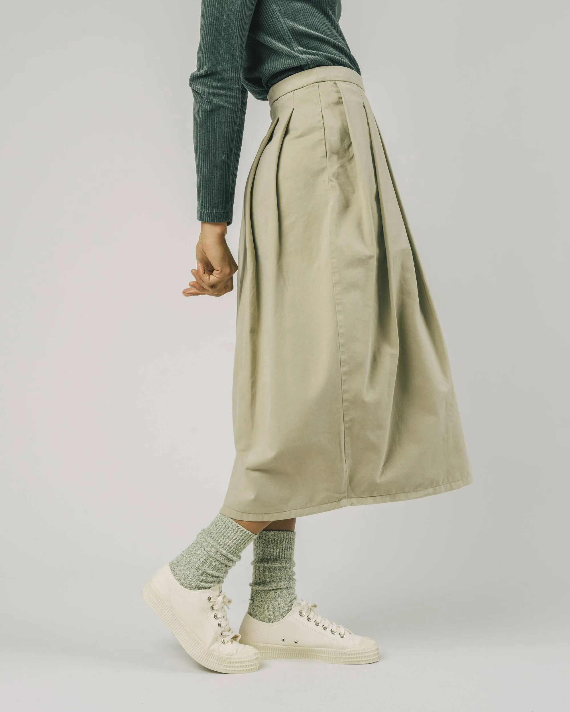 PLEATED SKIRT - BEIGE