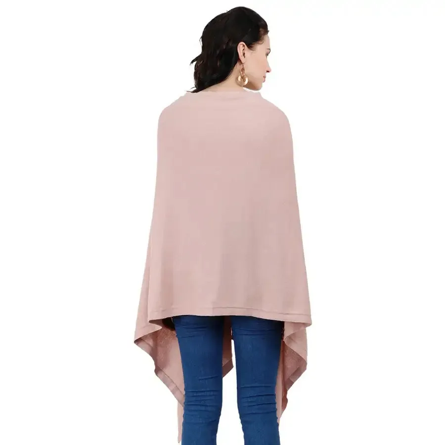 Pluchi Knitted Nursing Poncho Frida (Pale Pink)