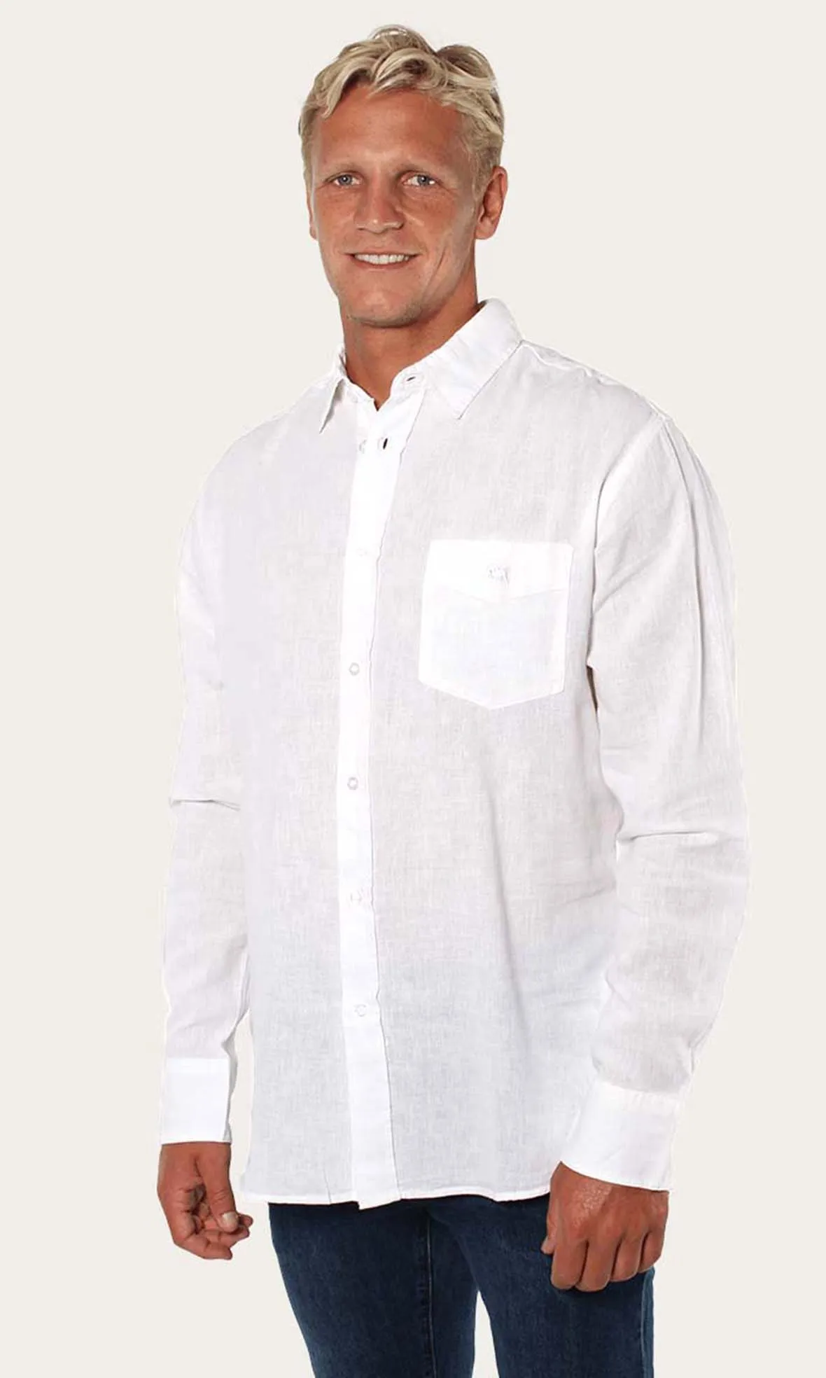 Relaxed Linen Glenmorgan Long Sleeve Shirt, More Colours