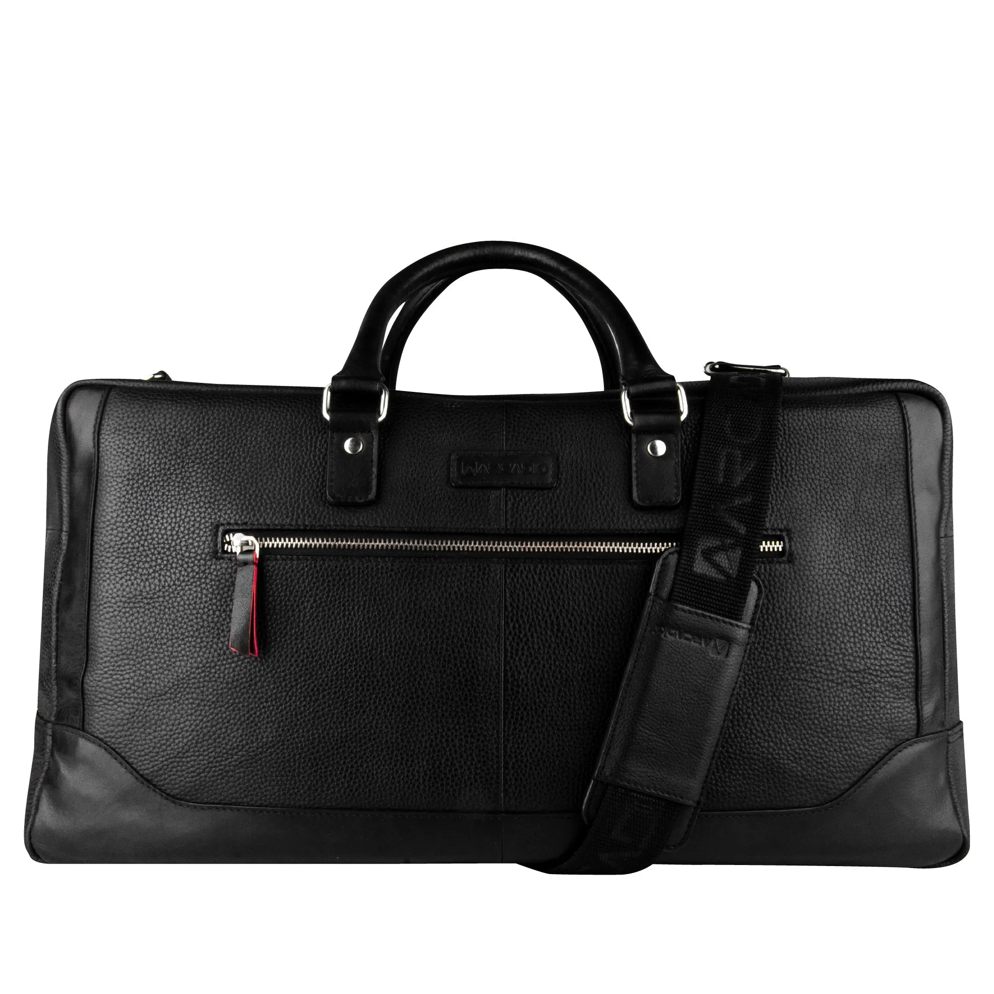 ROUGER Luxury Weekender Leather Bag - ARDB1002BK