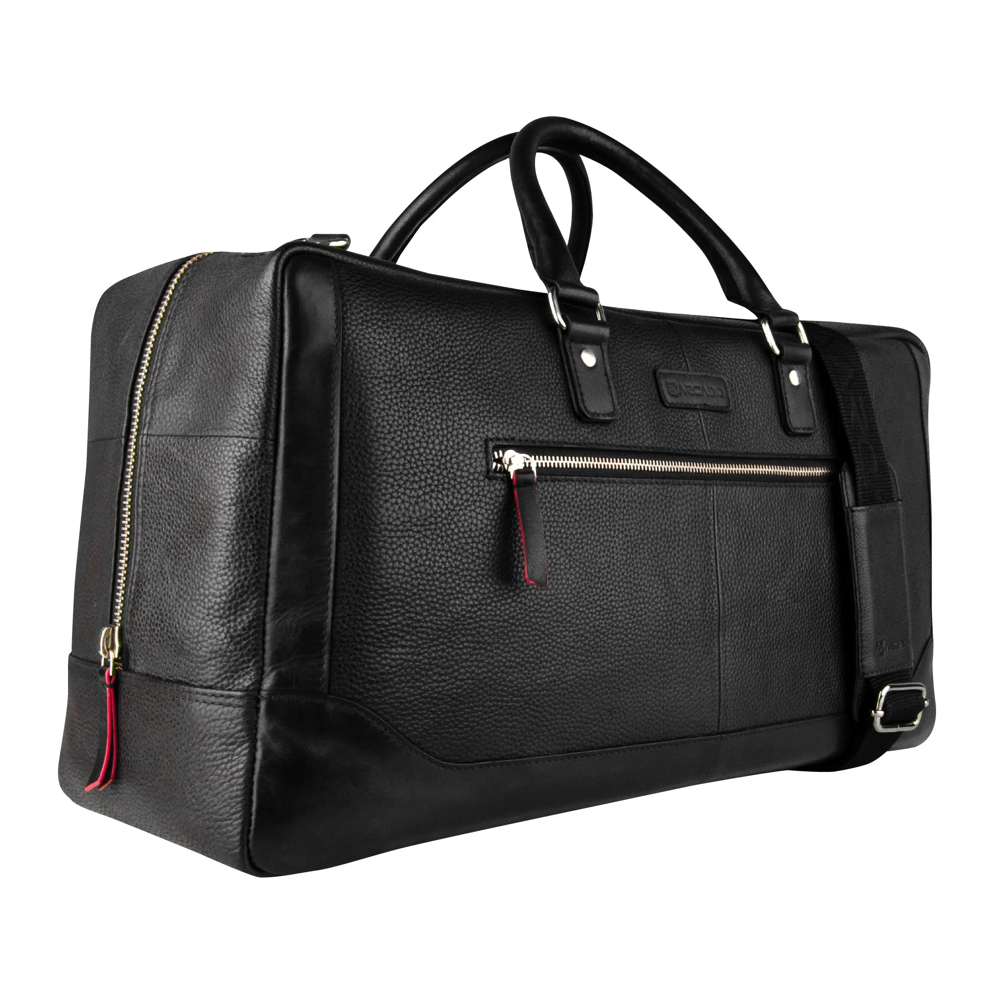 ROUGER Luxury Weekender Leather Bag - ARDB1002BK