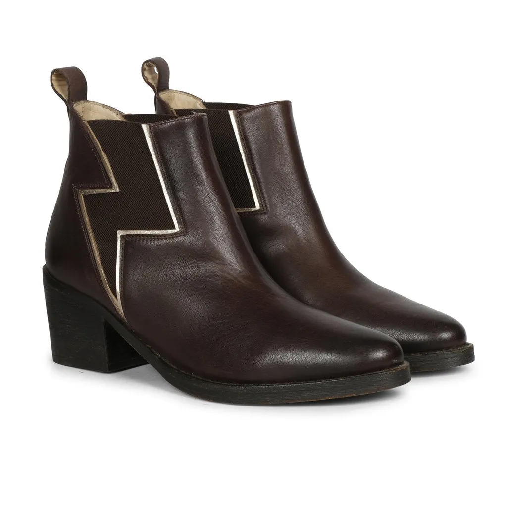 Saint Melissa Brown Leather Ankle Boot