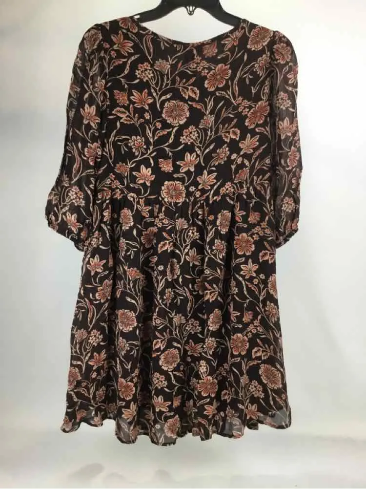 Sanctuary Size S Brown NWT Babydoll 3/4 Sleeve Dress