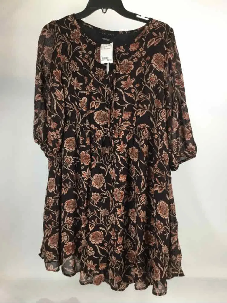 Sanctuary Size S Brown NWT Babydoll 3/4 Sleeve Dress