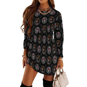 Savy Long Sleeve Patchwork T-shirt Dress