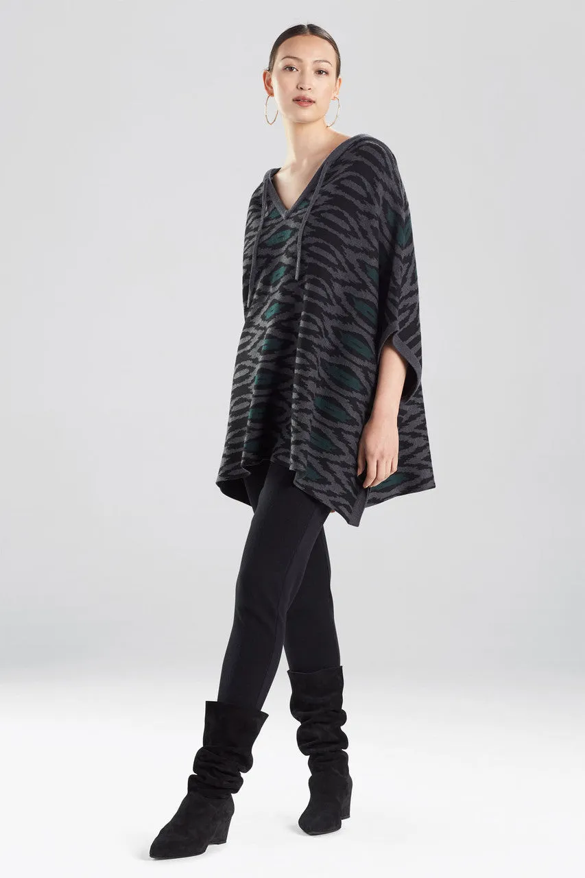 Shirin-Mandalay Sweater Knit Hooded Poncho