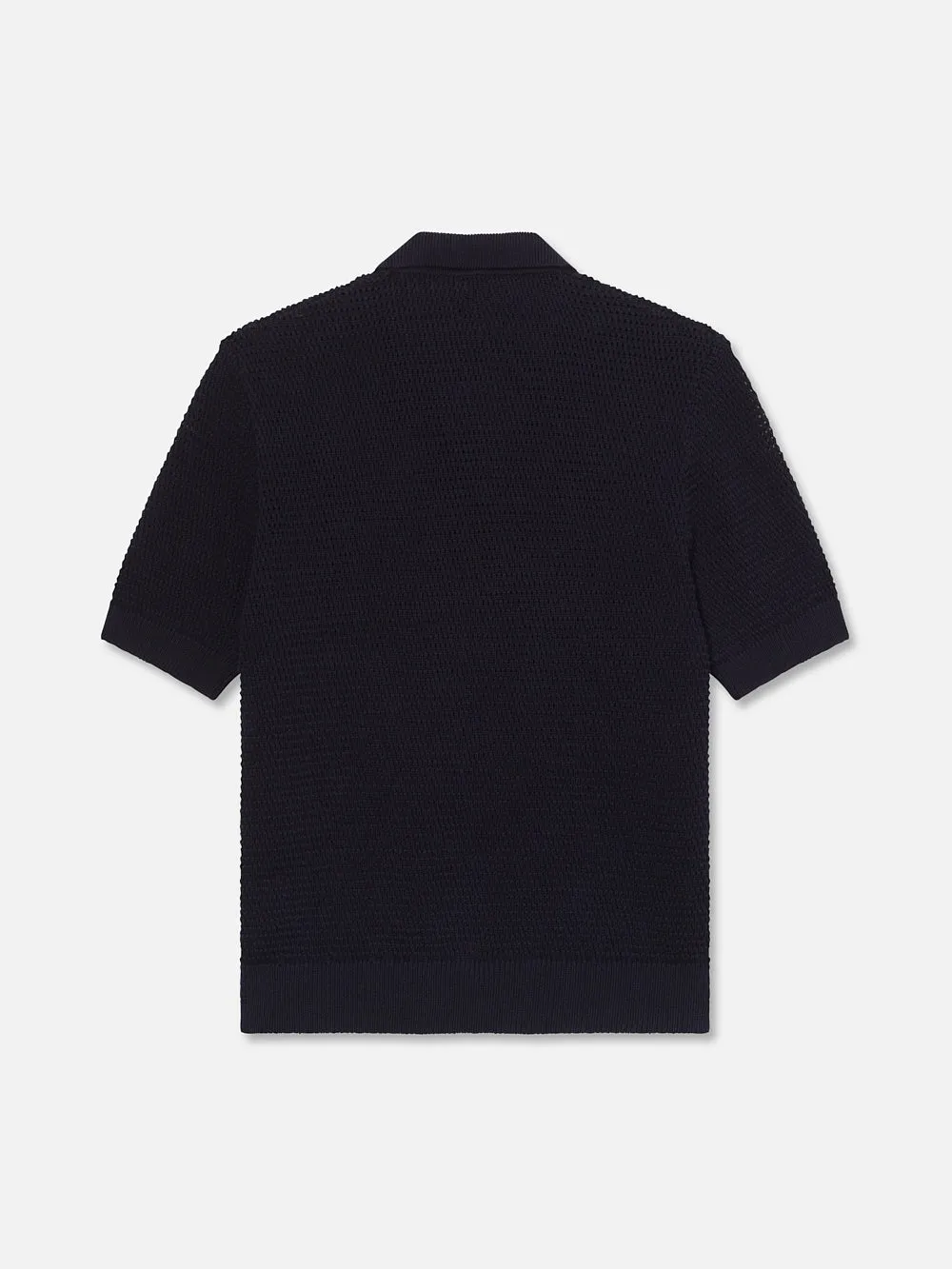 Short Sleeve Sweater Polo -- Navy