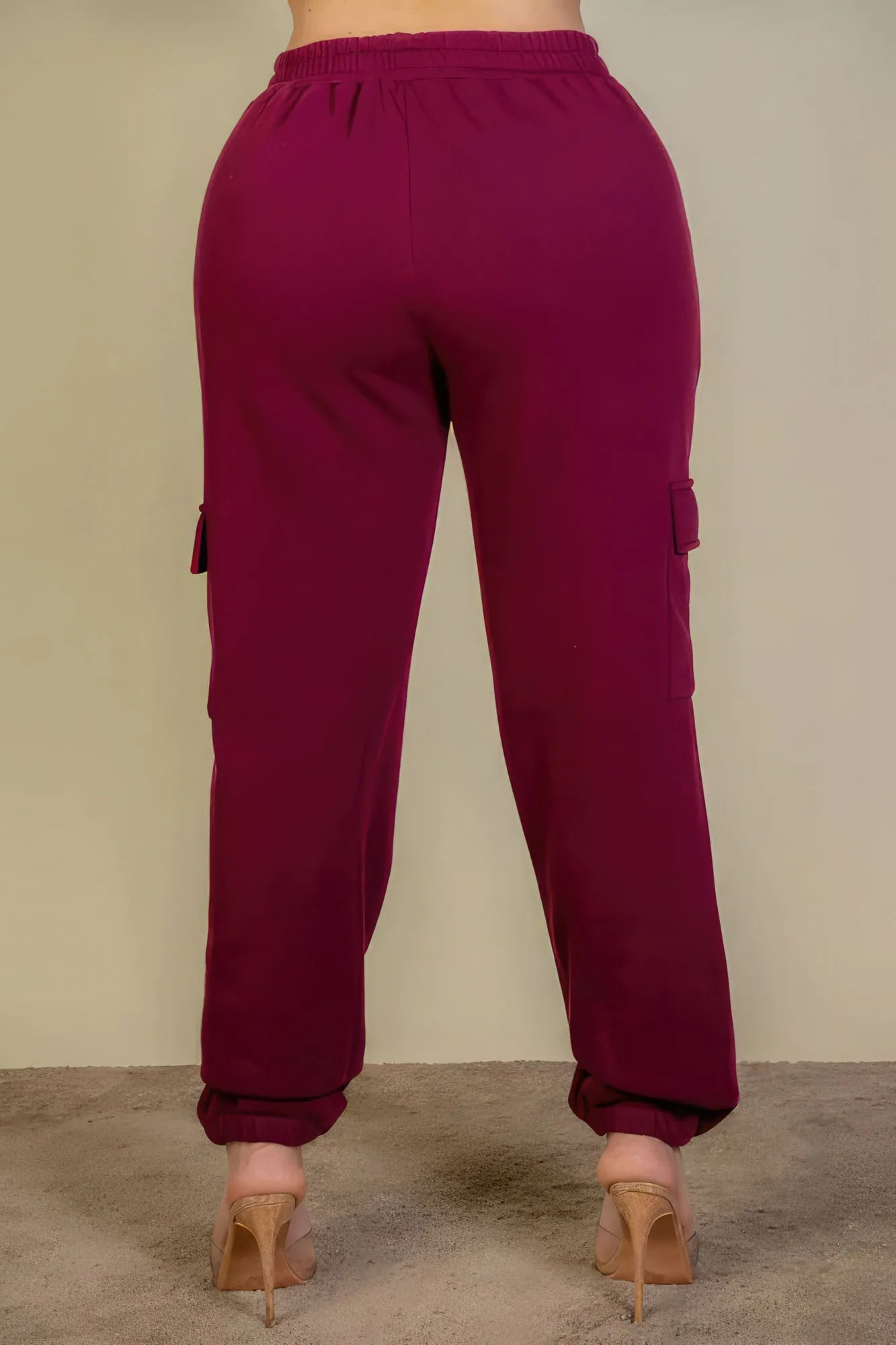 Side Pocket Drawstring Waist Women's Voluptuous ( ) Plus Size Sweatpants