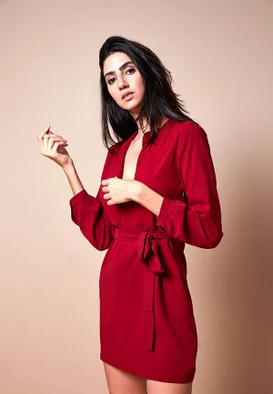 Silk Shirt Dress