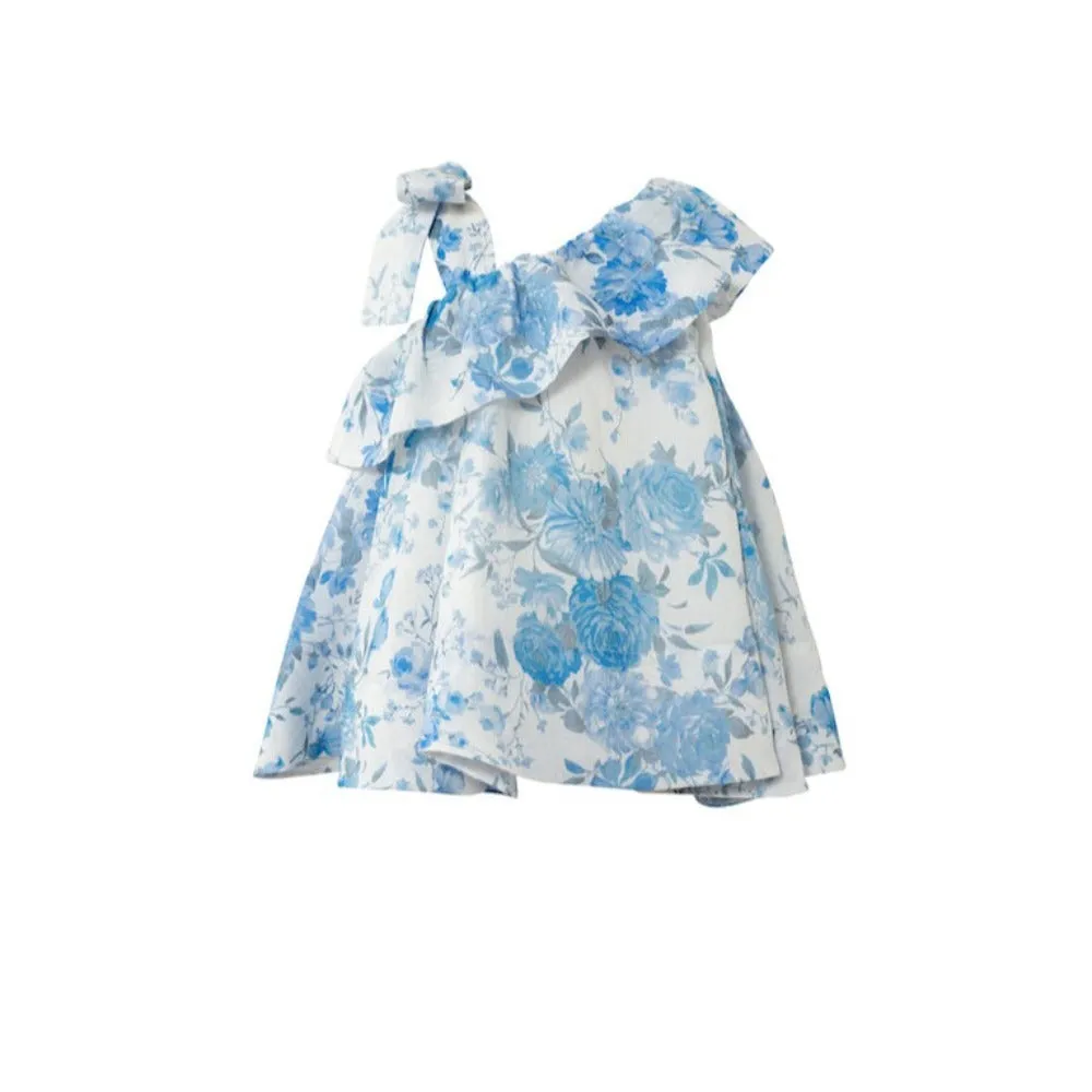 Sofia The Label Ava Dress Sky Blue Floral