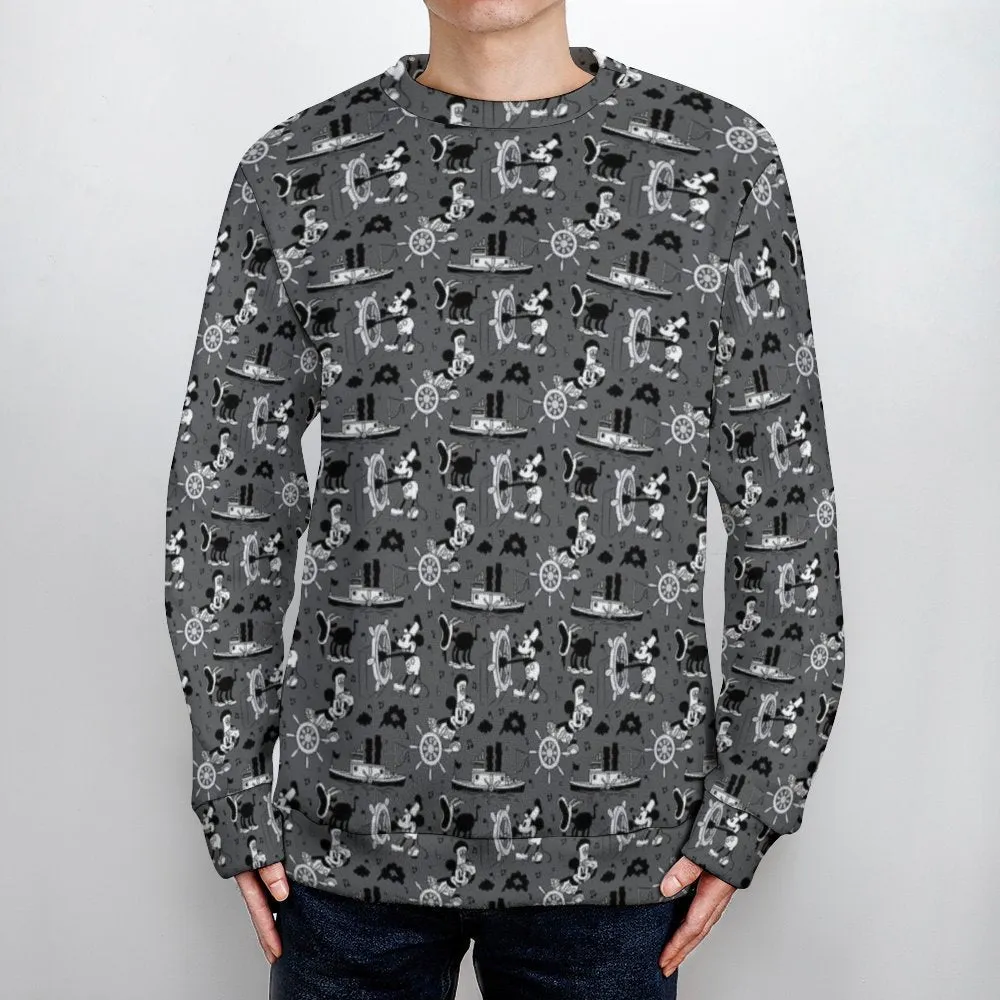 Steamboat Mickey Unisex Crewneck Sweater