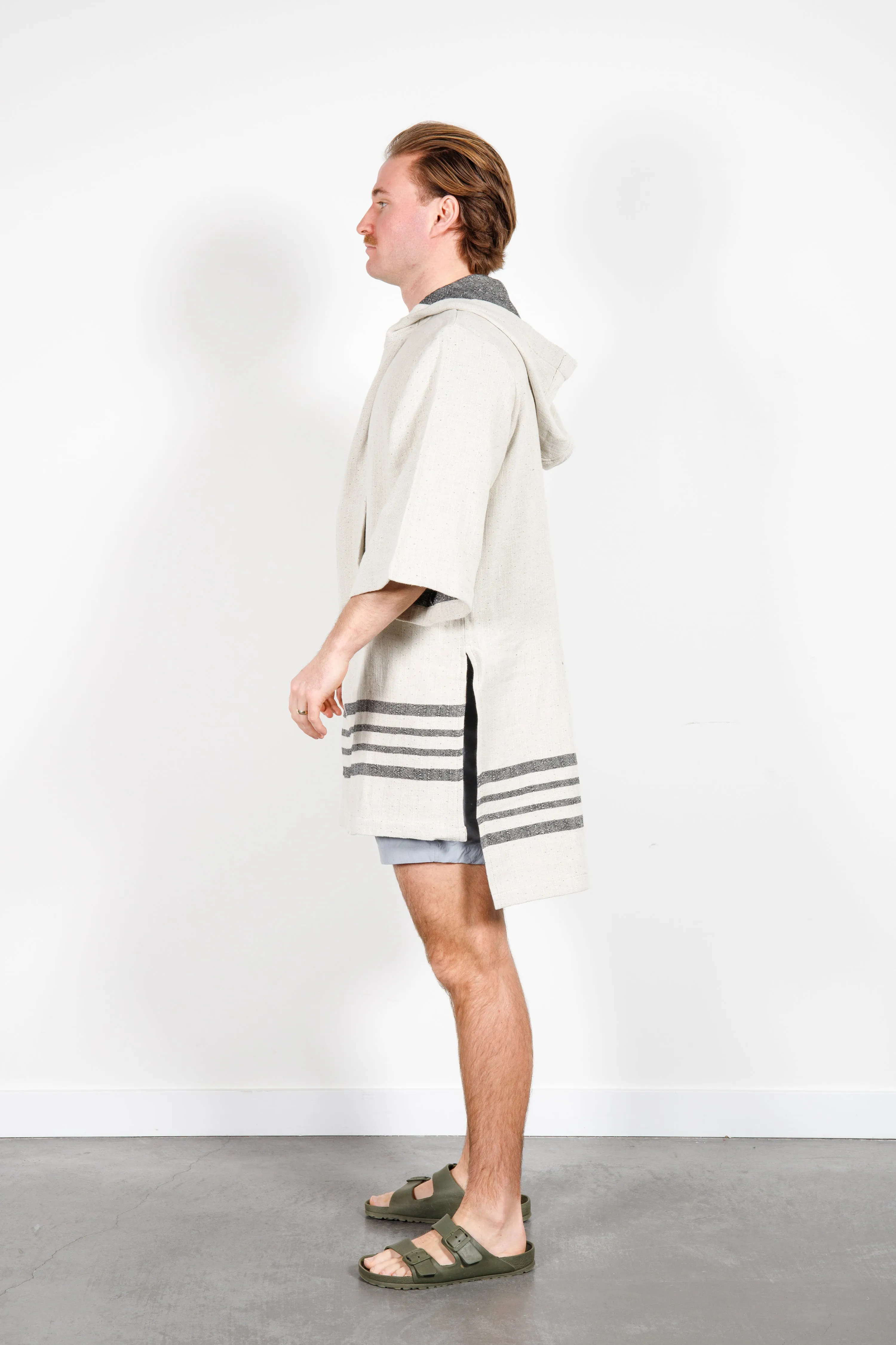 THE ECHO | Unisex Linen Blend Zip Poncho