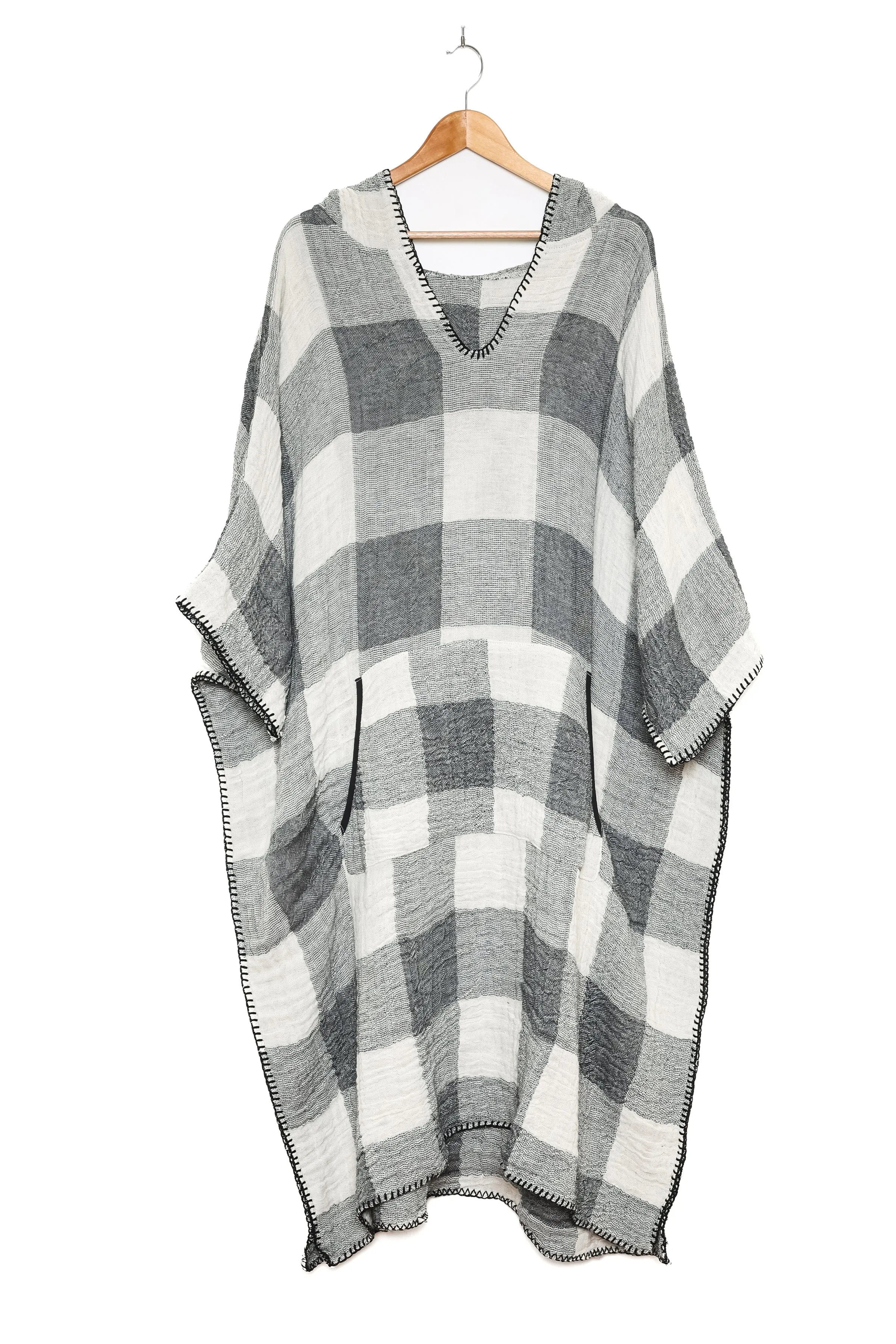 THE LIMITED EDITION PLAID COCOON | Men's Muslin Surf Poncho