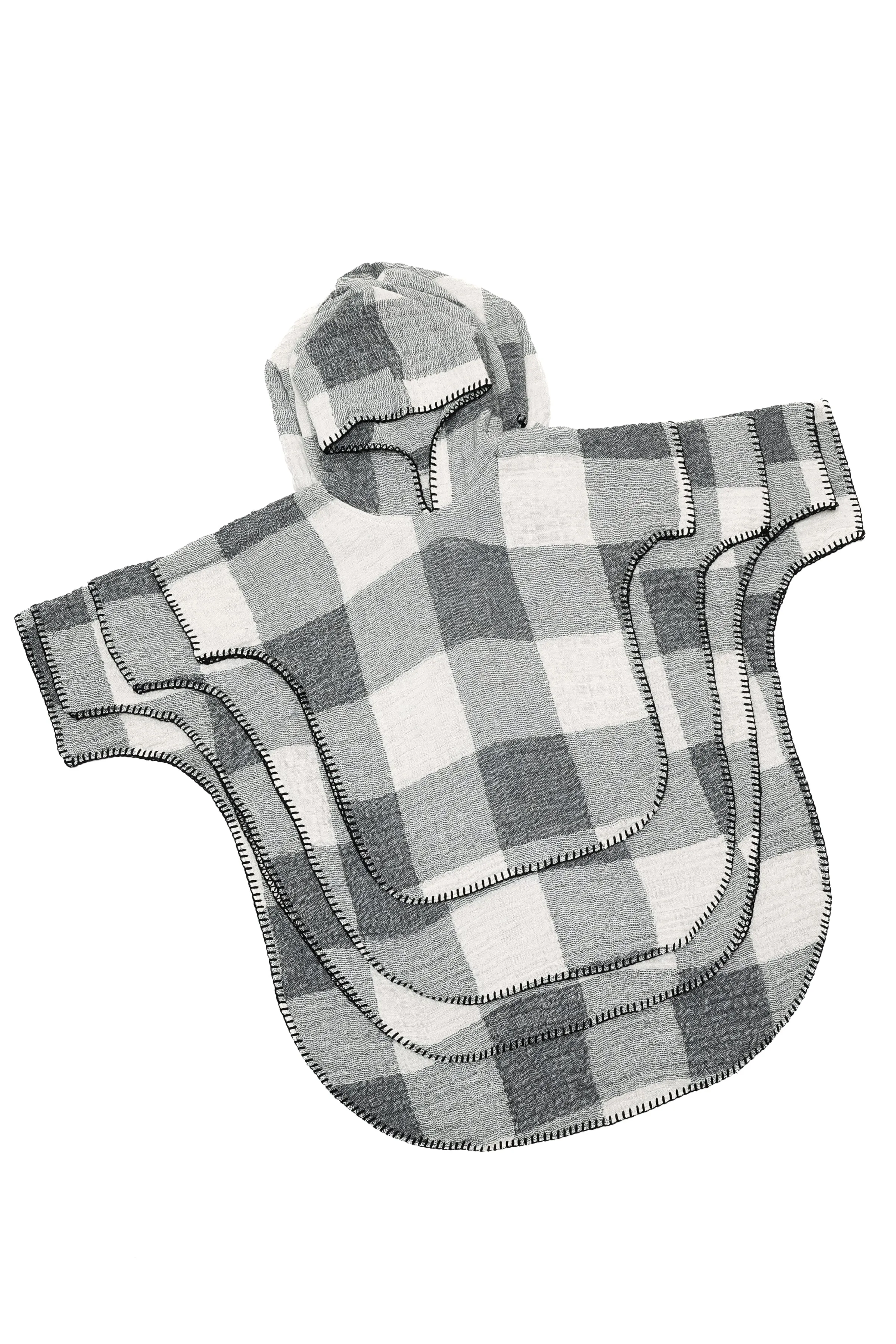 THE LIMITED EDITION PLAID PEBBLE | Kid's Muslin Poncho