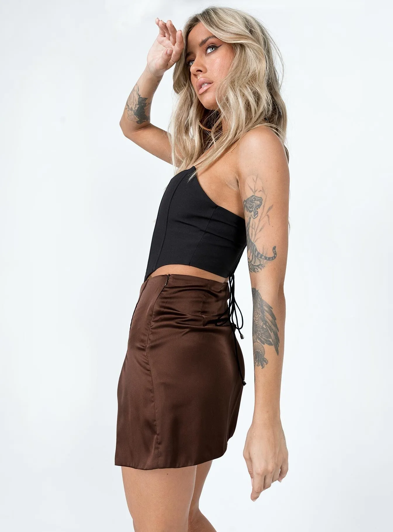 The Smith Mini Skirt Brown