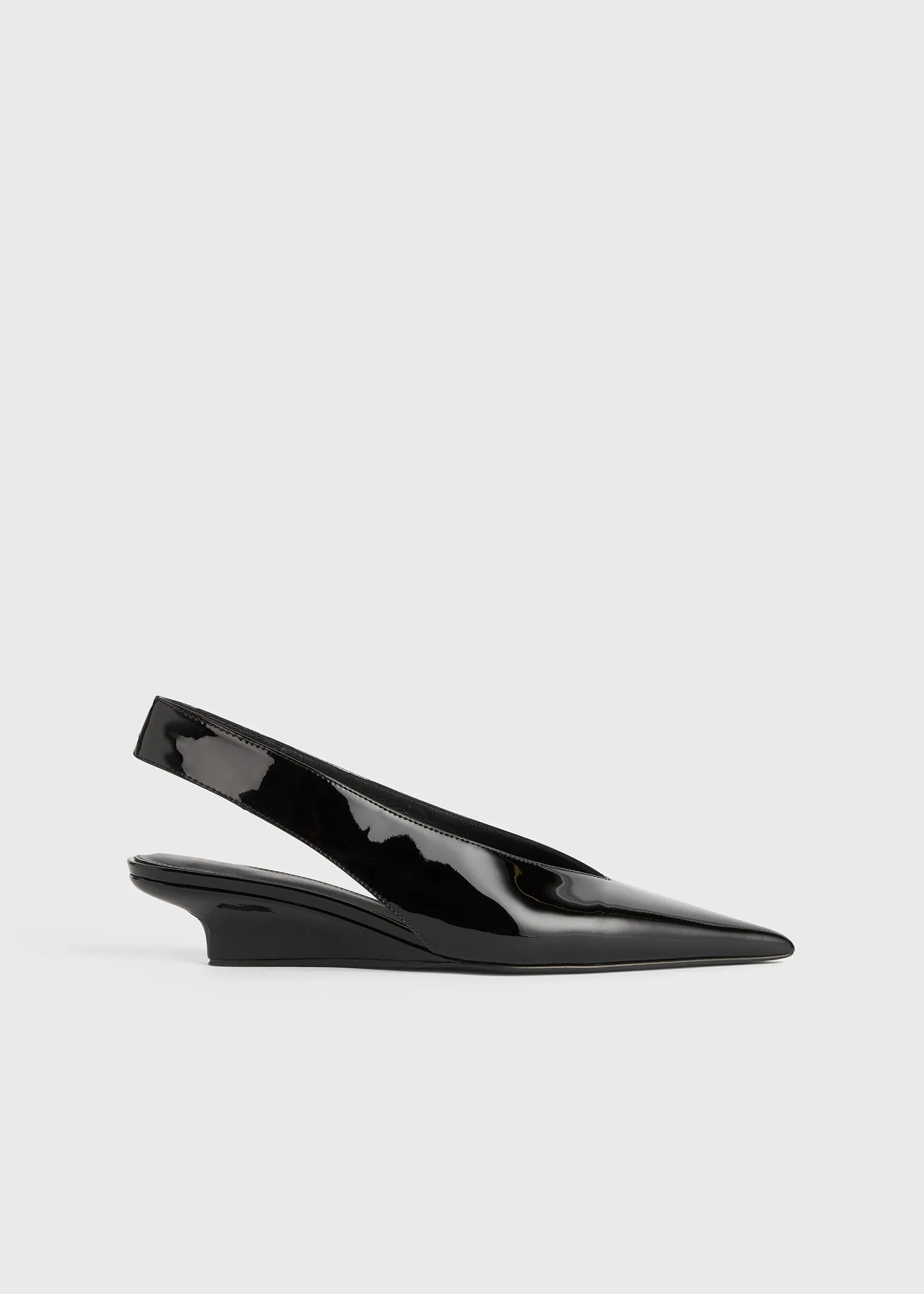 The Wedge-Heel Slingback black