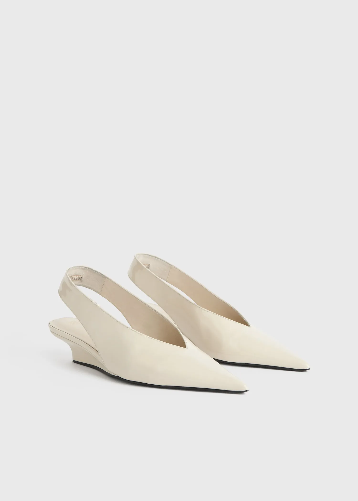 The Wedge-Heel Slingback bleached sand