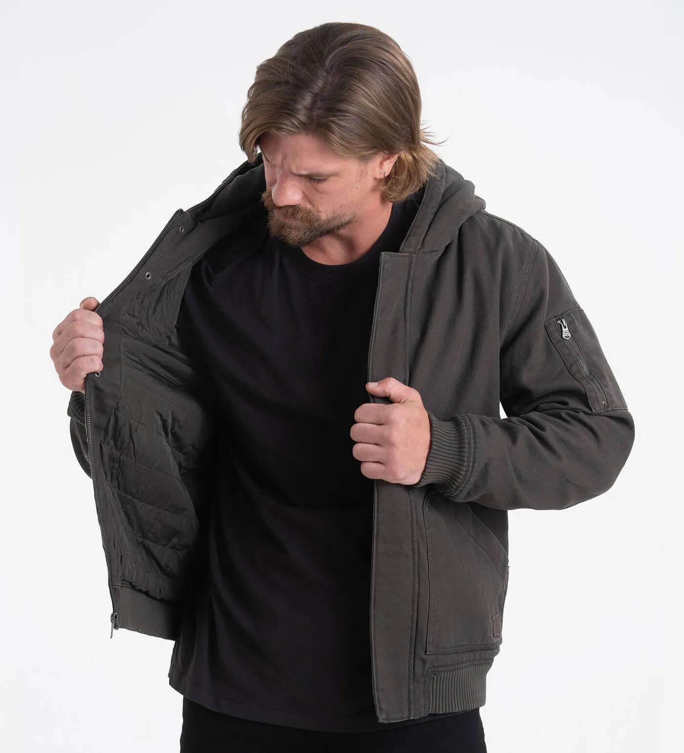 Thorogood Legacy Stone Washed Hooded Bomber Jacket