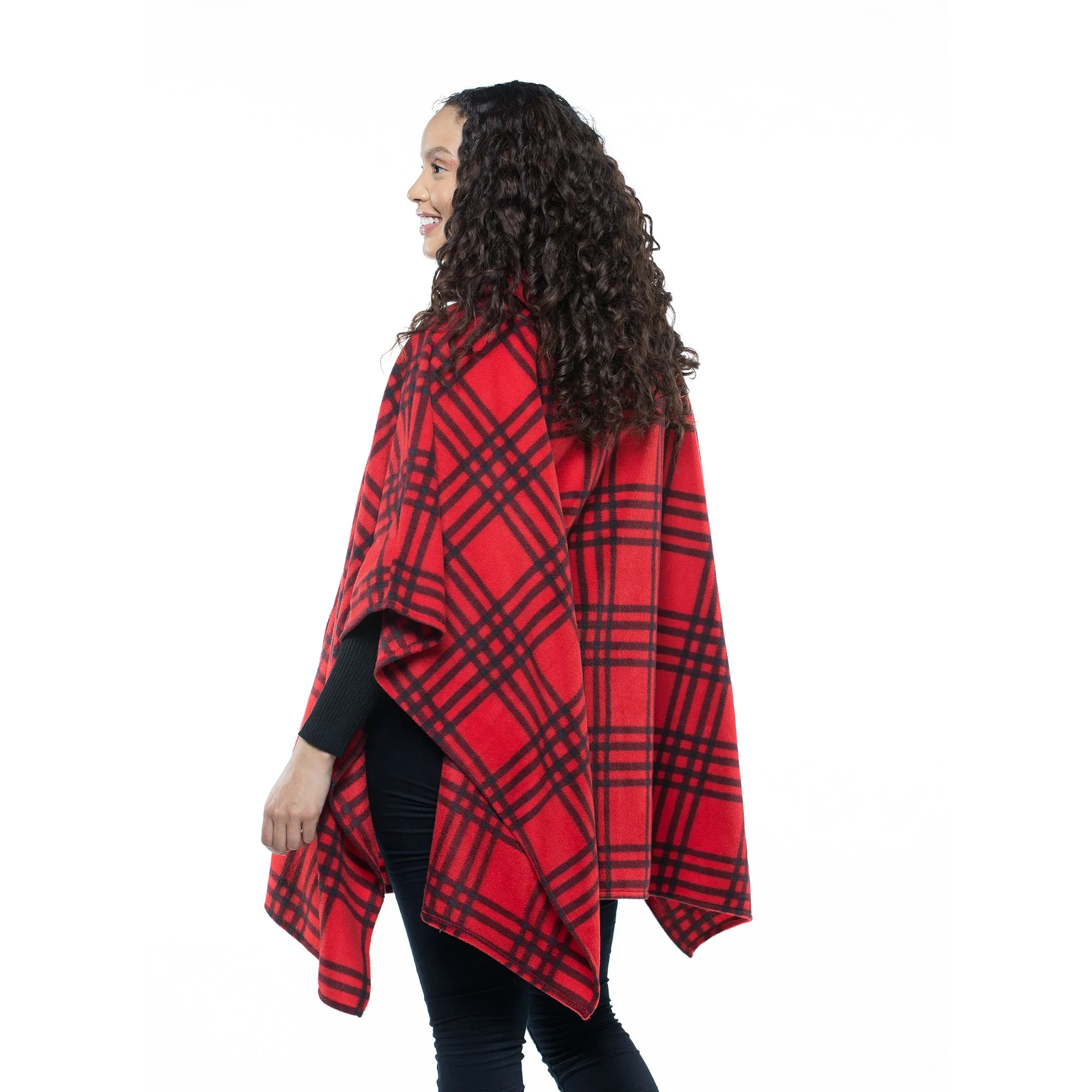 Tiana Hooded Full Zip Fleece Poncho