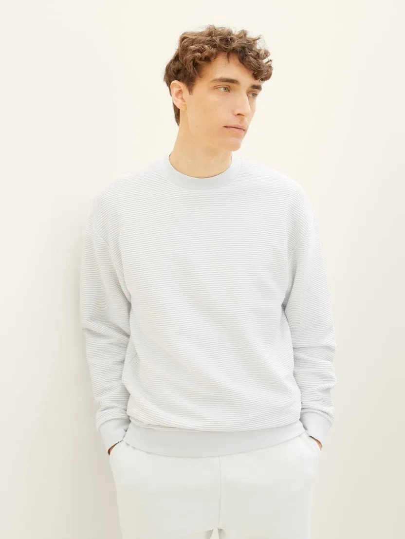 TOM TAILOR - Structured Crew Neck Sweater - 1037599