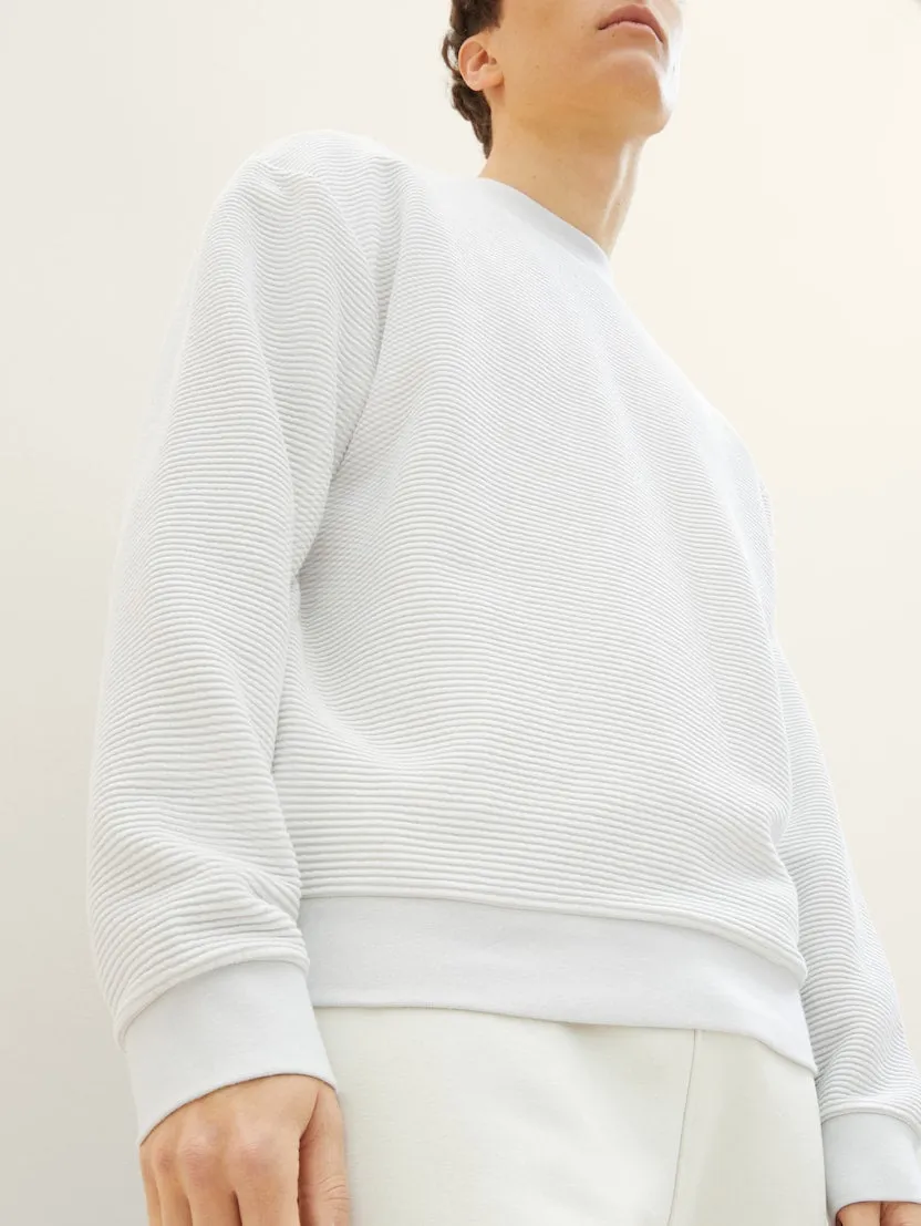 TOM TAILOR - Structured Crew Neck Sweater - 1037599