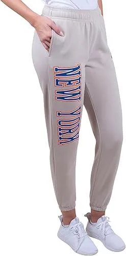 Ultra Game NBA Official Women's Super Soft Active Fleece Sweatpants Joggers, New York Knicks|New York Knicks