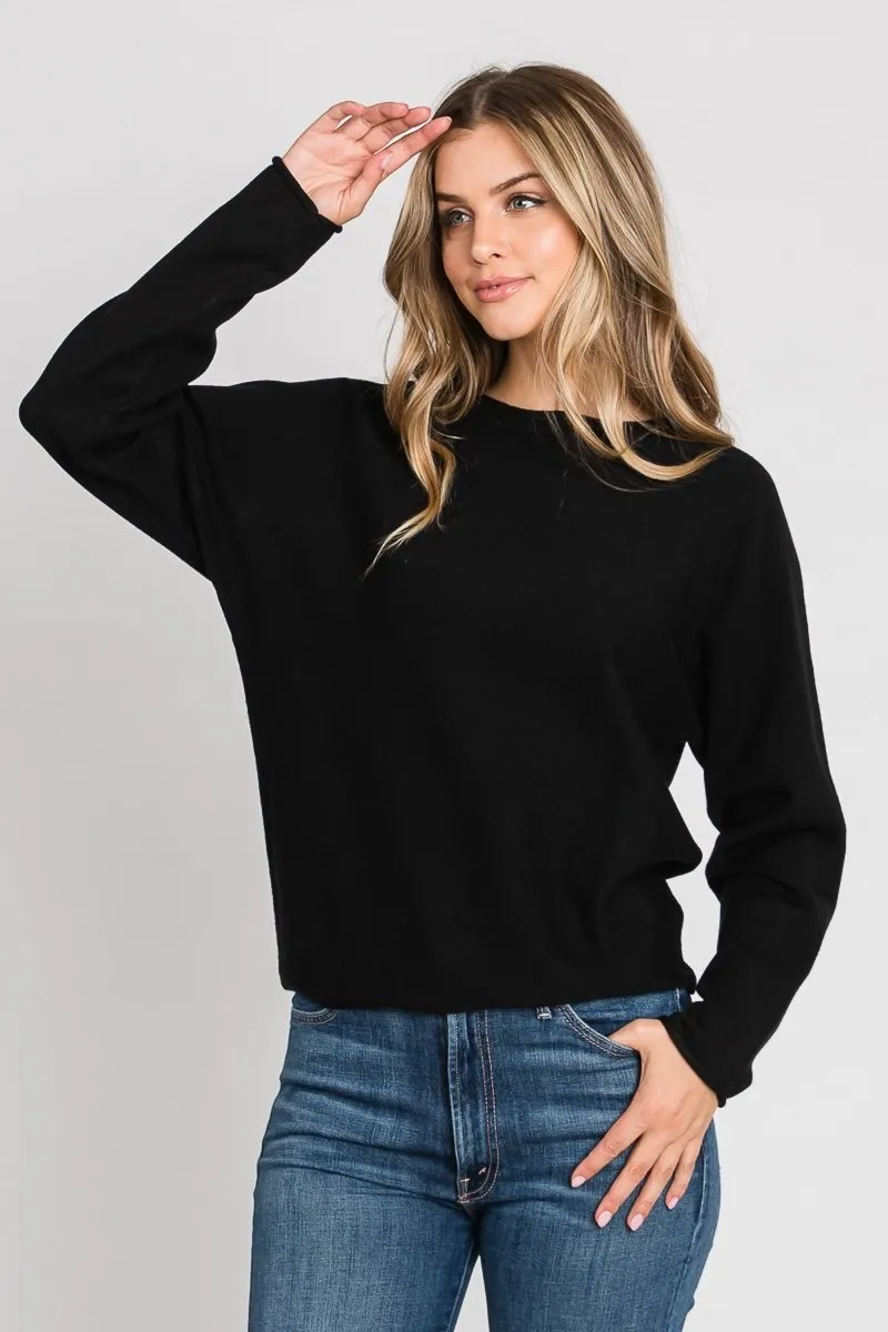 Viscose Classic Lightweight Crewneck Sweater