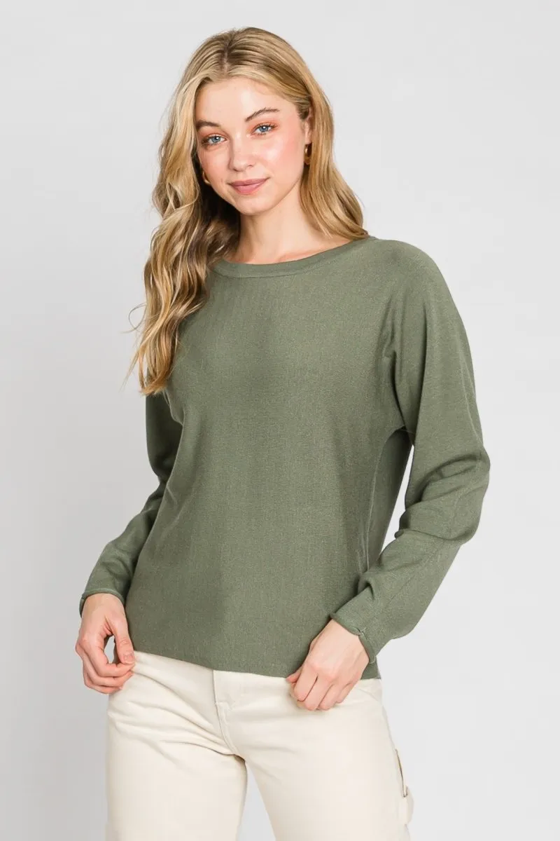 Viscose Classic Lightweight Crewneck Sweater