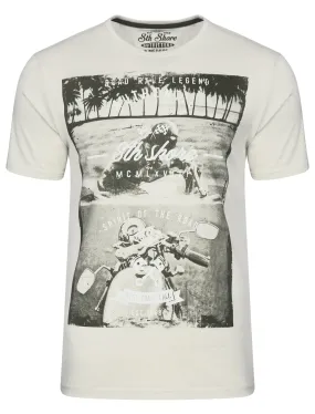 Westland Motorbike Print T-Shirt in Ivory - South Shore