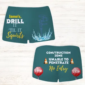 Women's Personalised Drill It Boxer Shorts