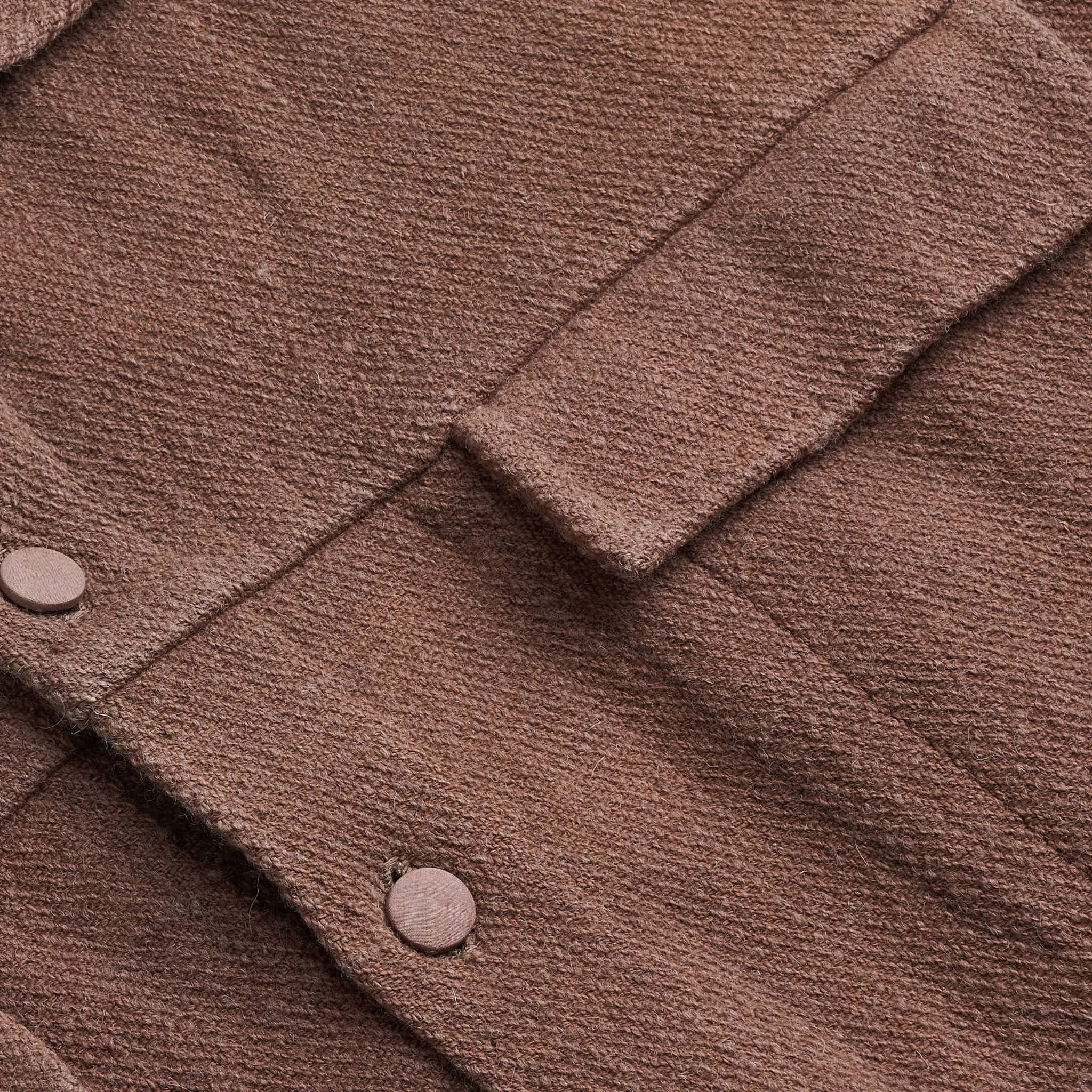 Working Jacket, Brick Brown Merino Wool Twill