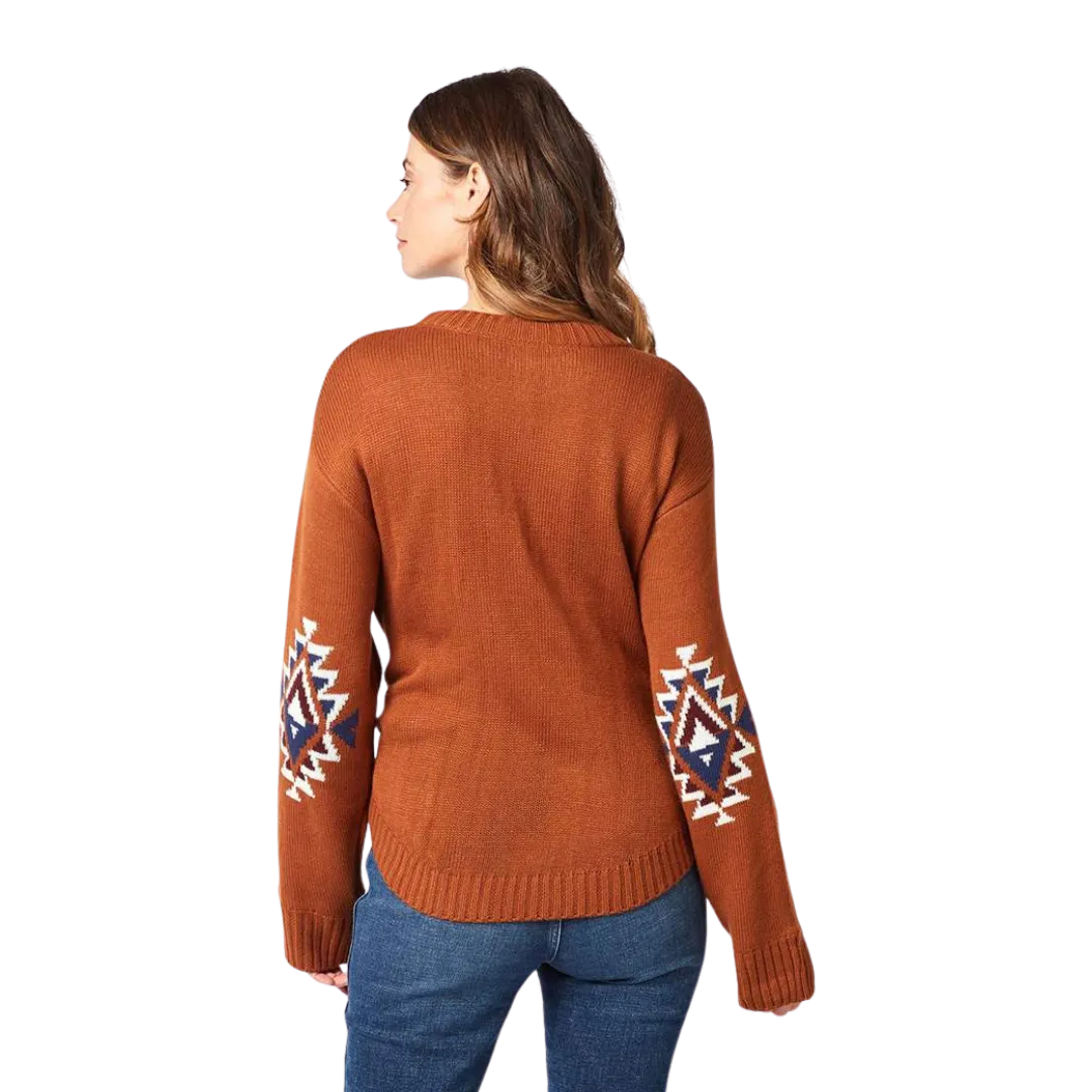 Wrangler Women's Retro Brown Americana Sweater