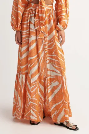 Zakar Maxi Skirt in Orange Paxoi