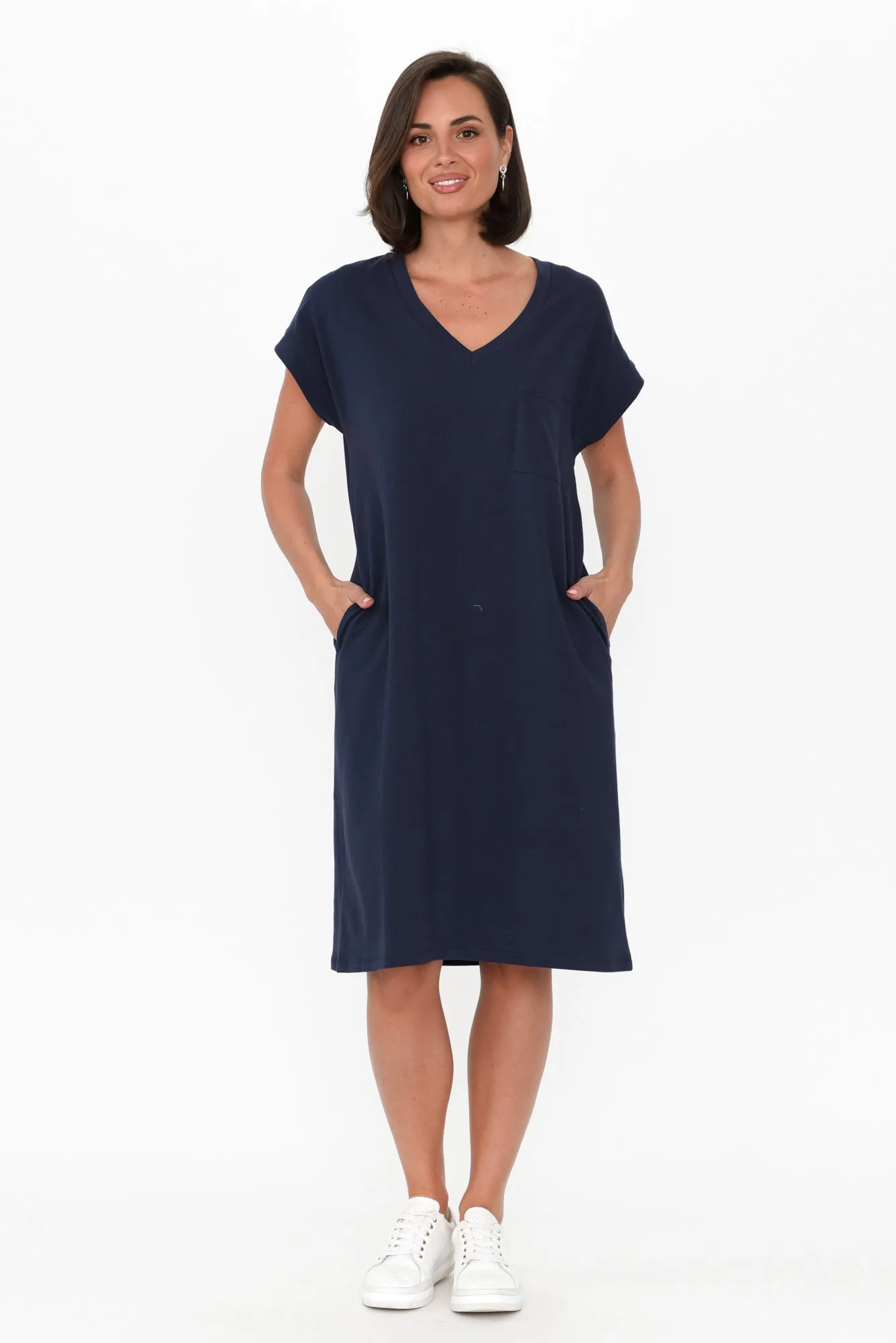 Zena Navy T-Shirt Dress