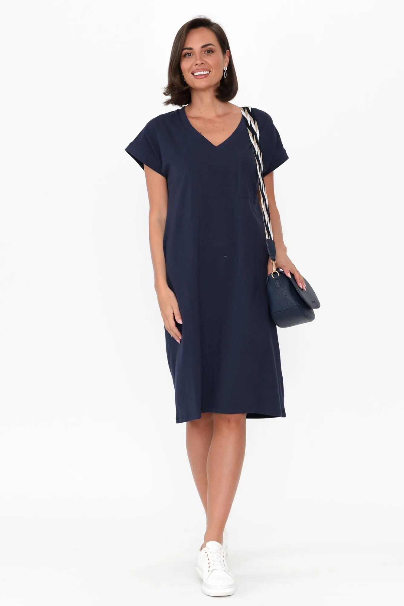 Zena Navy T-Shirt Dress