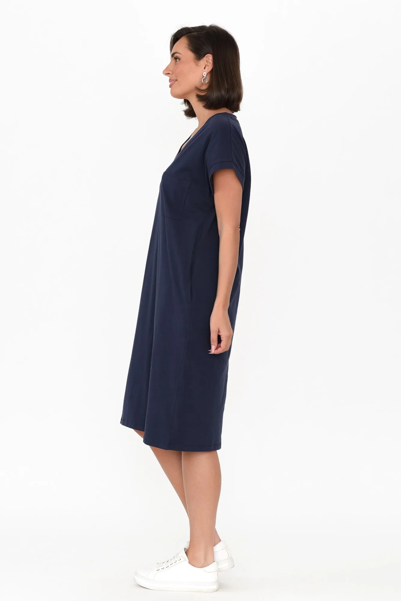 Zena Navy T-Shirt Dress