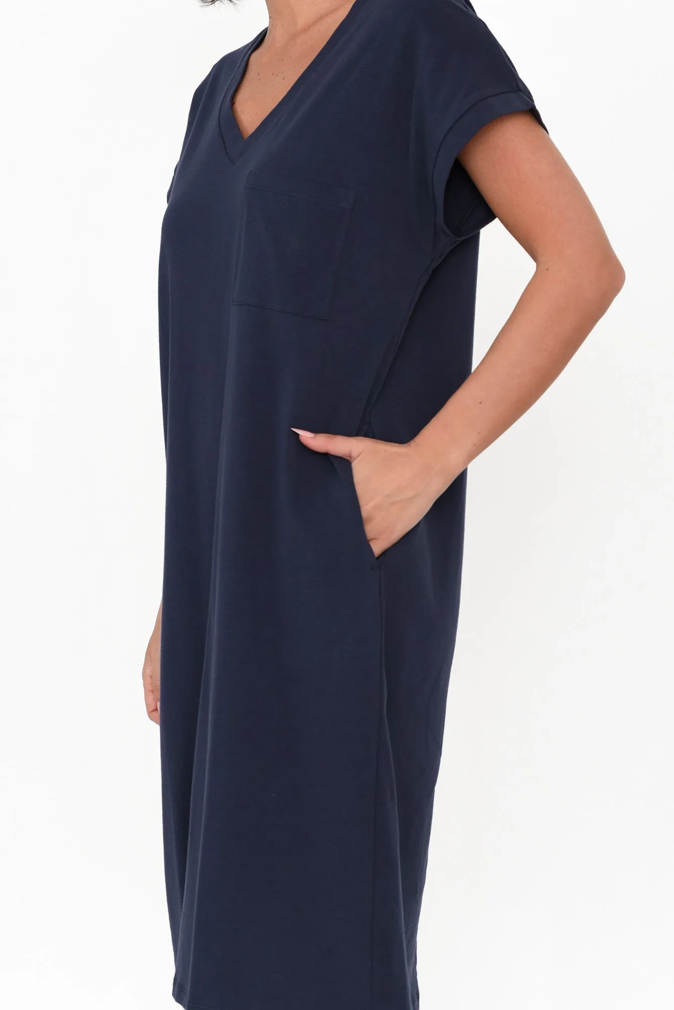 Zena Navy T-Shirt Dress