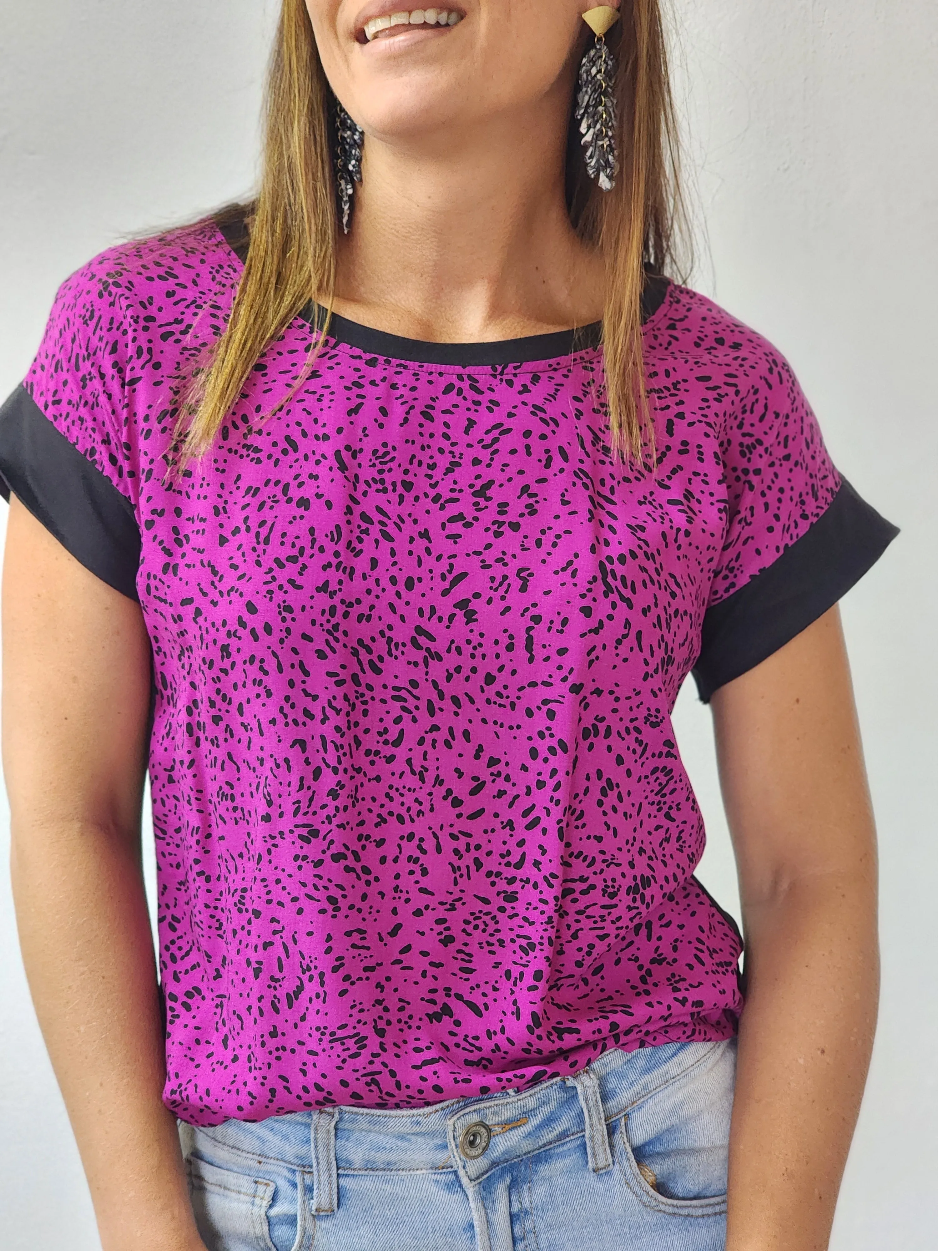 Zinnia Blouse Plum (M and L)